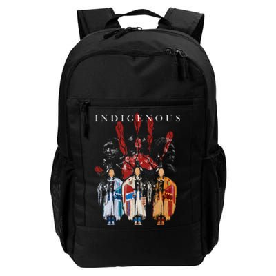 Native American Indigenous Red Hand Indian Blood Themed Daily Commute Backpack