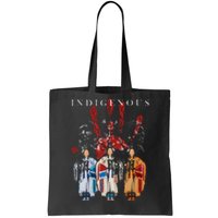 Native American Indigenous Red Hand Indian Blood Themed Tote Bag