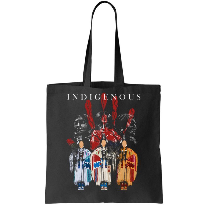 Native American Indigenous Red Hand Indian Blood Themed Tote Bag