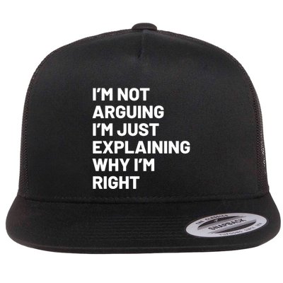 Not Arguing Im Just Explaining Why Im Right Flatbill Hat