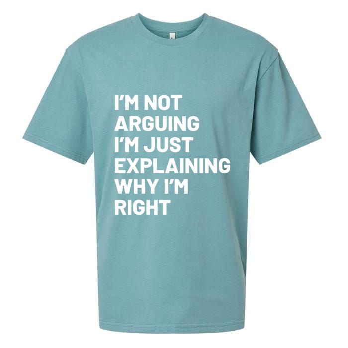 Not Arguing Im Just Explaining Why Im Right Sueded Cloud Jersey T-Shirt