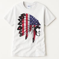 Native American Indian Chief American USA Flag 4th Of July Tall T-Shirt