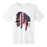 Native American Indian Chief American USA Flag 4th Of July Tall Fusion ChromaSoft Performance T-Shirt