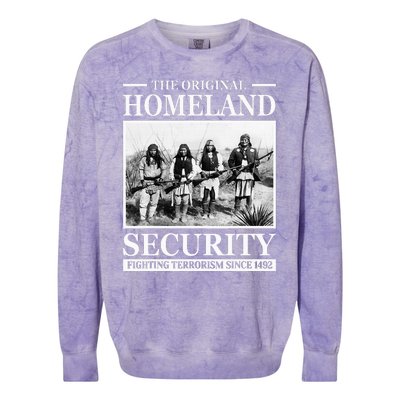 Native American Indian Heritage Original Homeland Security Colorblast Crewneck Sweatshirt