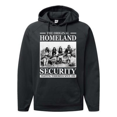 Native American Indian Heritage Original Homeland Security Performance Fleece Hoodie