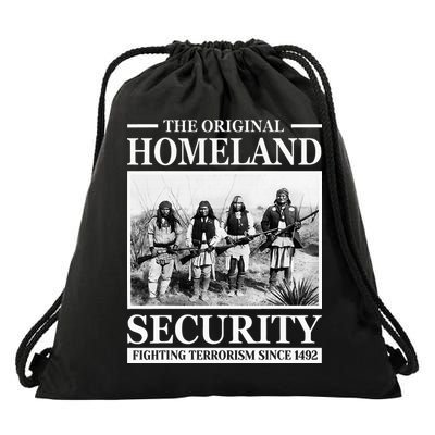 Native American Indian Heritage Original Homeland Security Drawstring Bag