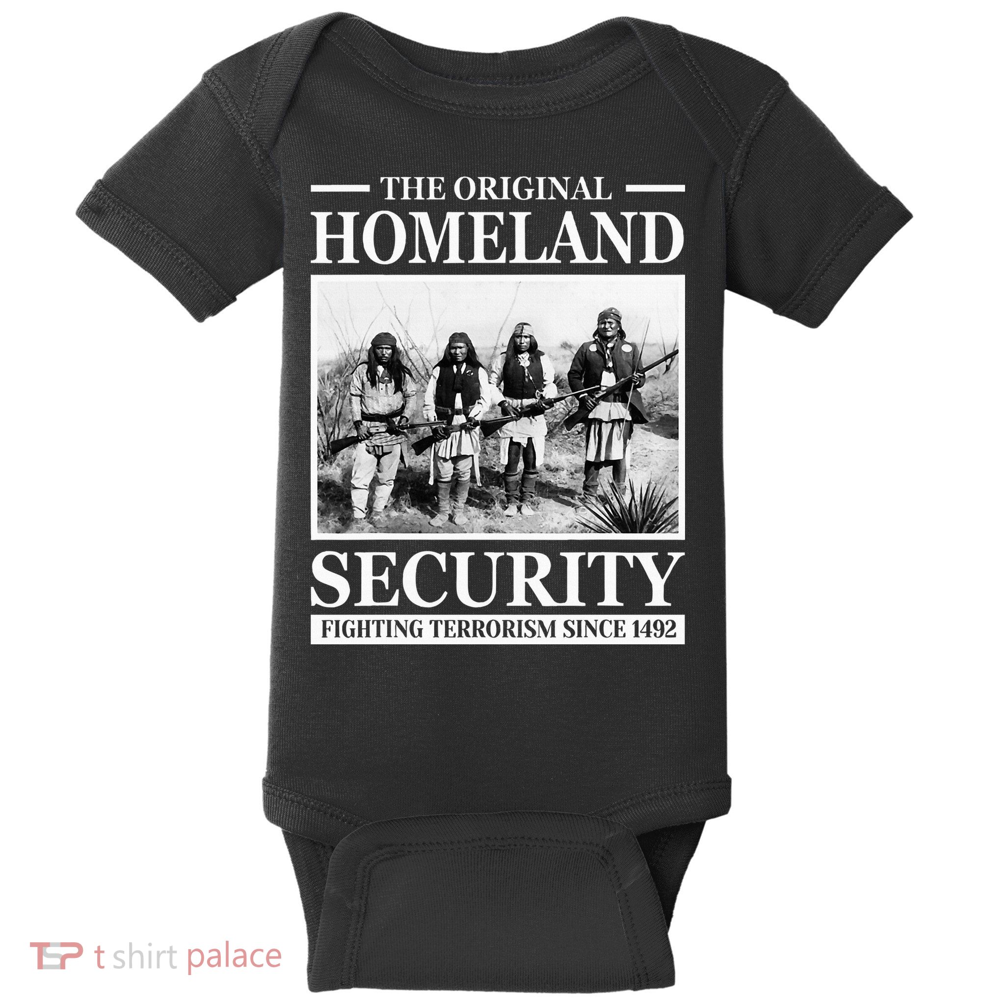 Native American Indian Heritage Original Homeland Security Baby Bodysuit