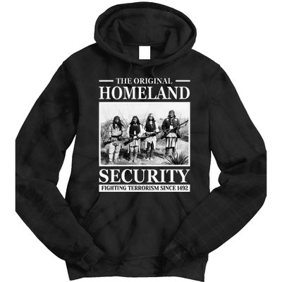 Native American Indian Heritage Original Homeland Security Tie Dye Hoodie