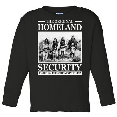 Native American Indian Heritage Original Homeland Security Toddler Long Sleeve Shirt