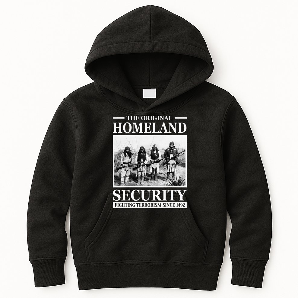 Native American Indian Heritage Original Homeland Security Kids Hoodie