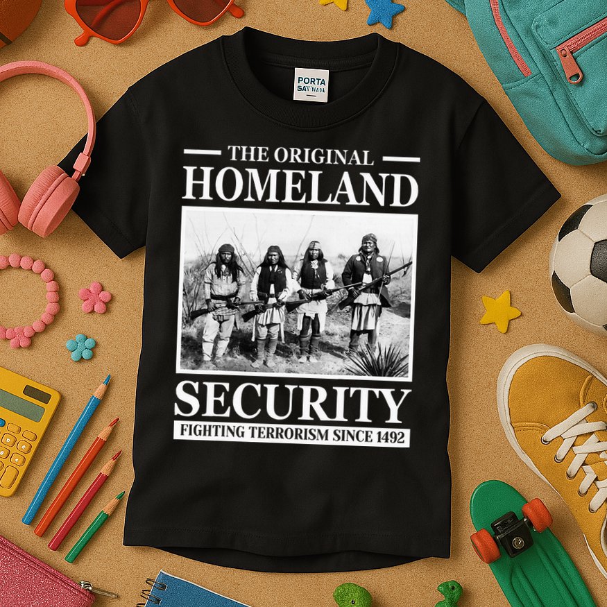 Native American Indian Heritage Original Homeland Security Kids T-Shirt