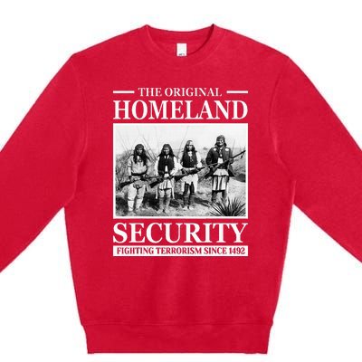 Native American Indian Heritage Original Homeland Security Premium Crewneck Sweatshirt