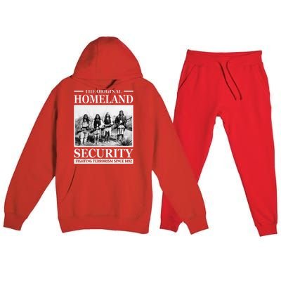 Native American Indian Heritage Original Homeland Security Premium Hooded Sweatsuit Set