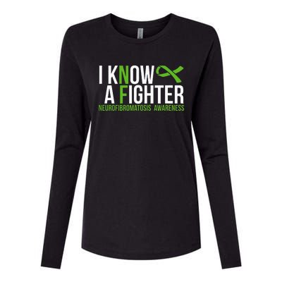 Neurofibromatosis Awareness I Know A Fighter Womens Cotton Relaxed Long Sleeve T-Shirt