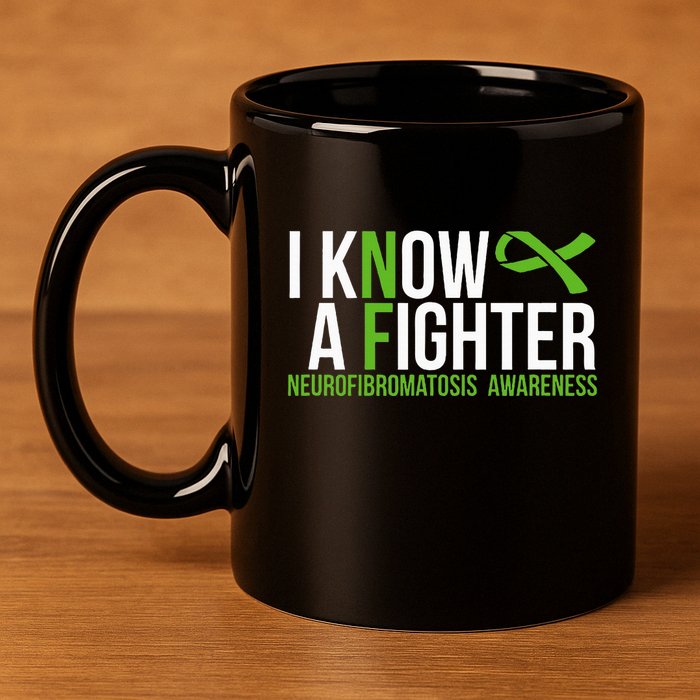 Neurofibromatosis Awareness I Know A Fighter 11oz C Handle Ceramic Mug