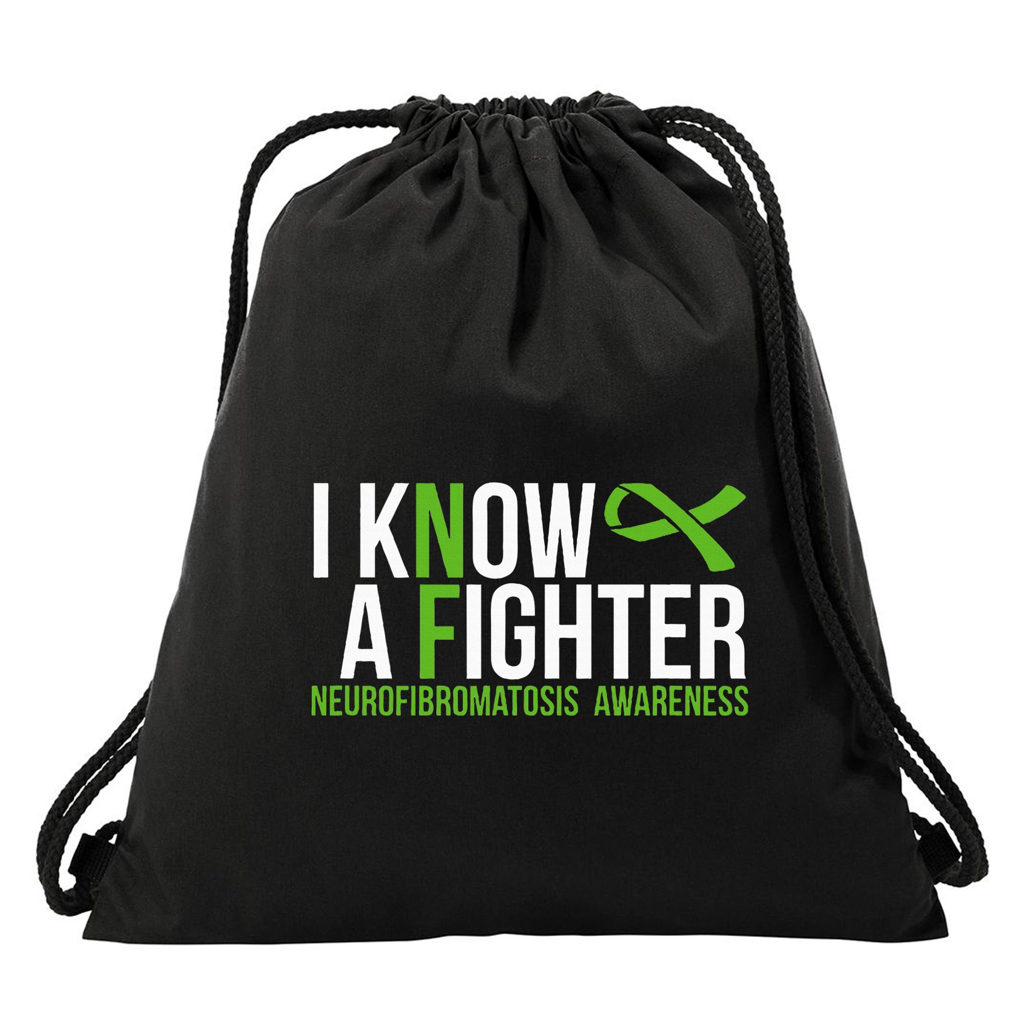 Neurofibromatosis Awareness I Know A Fighter Drawstring Bag