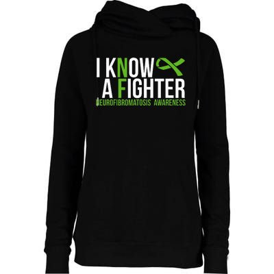 Neurofibromatosis Awareness I Know A Fighter Womens Funnel Neck Pullover Hood