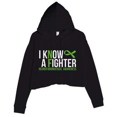 Neurofibromatosis Awareness I Know A Fighter Crop Fleece Hoodie