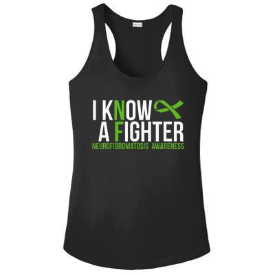 Neurofibromatosis Awareness I Know A Fighter Ladies PosiCharge Competitor Racerback Tank