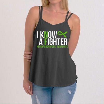 Neurofibromatosis Awareness I Know A Fighter Women's Strappy Tank