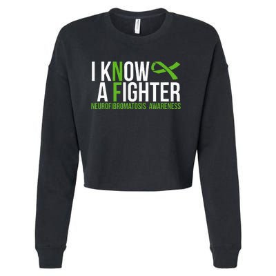 Neurofibromatosis Awareness I Know A Fighter Cropped Pullover Crew