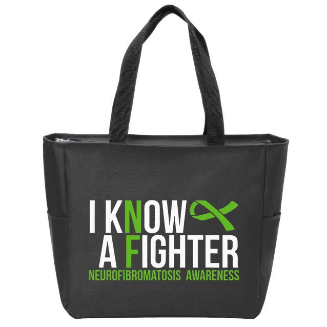 Neurofibromatosis Awareness I Know A Fighter Zip Tote Bag
