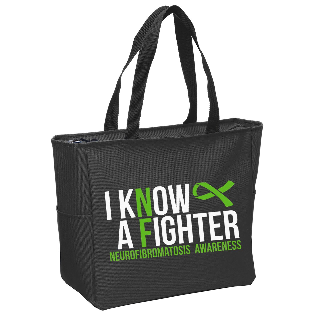 Neurofibromatosis Awareness I Know A Fighter Zip Tote Bag