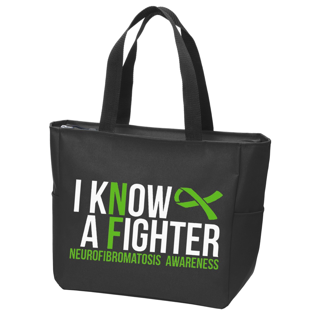 Neurofibromatosis Awareness I Know A Fighter Zip Tote Bag
