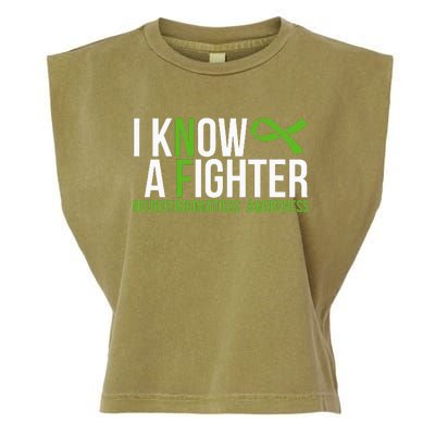 Neurofibromatosis Awareness I Know A Fighter Garment-Dyed Women's Muscle Tee