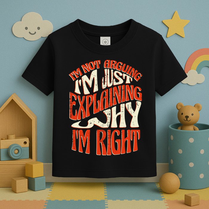 Not Arguing I'm Just Explaining Why I'm Right Toddler T-Shirt