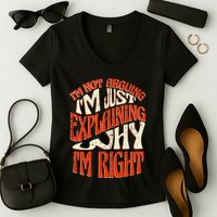Not Arguing I'm Just Explaining Why I'm Right Women's V-Neck T-Shirt