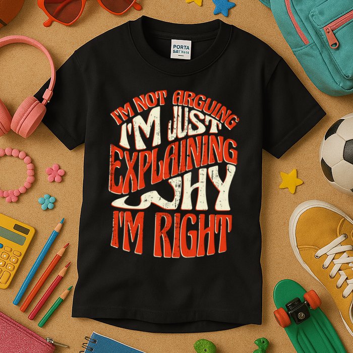Not Arguing I'm Just Explaining Why I'm Right Kids T-Shirt