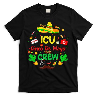 Nacho Age Icu Nurse Cinco De Mayo Crew Mexican Fiesta T-Shirt
