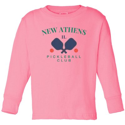 New Athens Il Pickleball Club For Paddle Players Toddler Long Sleeve Shirt