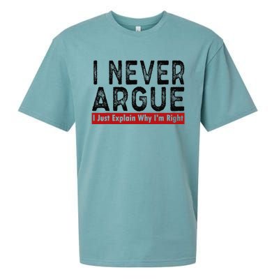 Never Argue I Just Explain Why IM Right Sueded Cloud Jersey T-Shirt