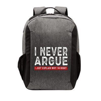 Never Argue I Just Explain Why IM Right Vector Backpack