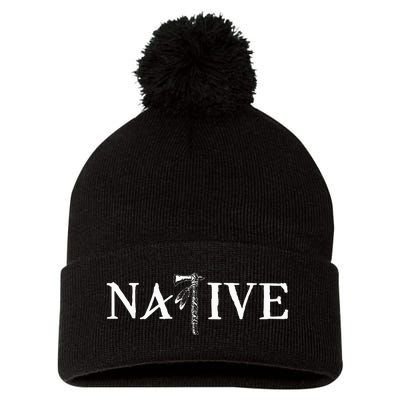 Native American Indian Day Pride Indigenous Cherokee Pom Pom 12in Knit Beanie