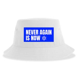 Never Again Is Now Jewish Israel Pride Am Yisrael Chai Sustainable Bucket Hat