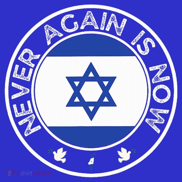 Never Again Is Now  Support for Jews and Israel  T-Shirt