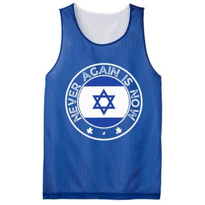 Never Again Is Now  Support for Jews and Israel  Mesh Reversible Basketball Jersey Tank