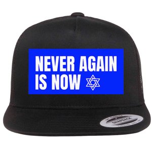 Never Again Is Now Jewish Israel Pride Am Yisrael Chai Flat Bill Trucker Hat