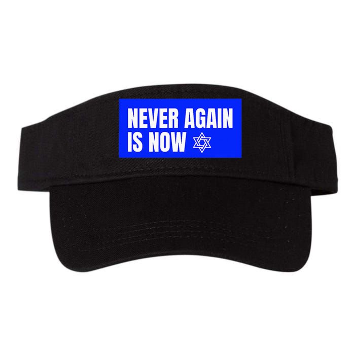 Never Again Is Now Jewish Israel Pride Am Yisrael Chai Valucap Bio-Washed Visor