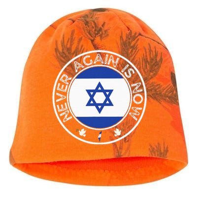 Never Again Is Now Support For Jews And Israel Kati - Camo Knit Beanie