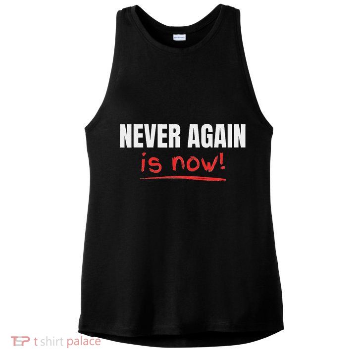 Never Again Is Now Ladies PosiCharge Tri-Blend Wicking Tank