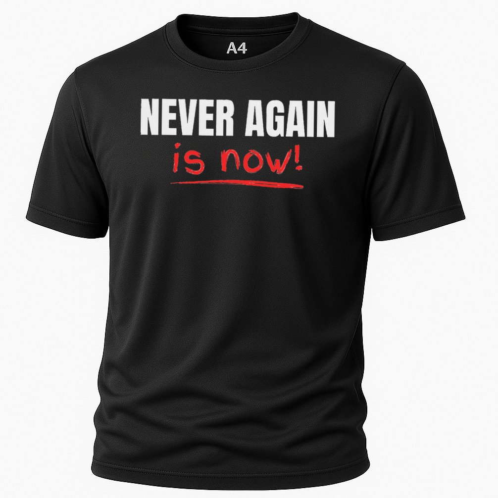 Never Again Is Now Cooling Performance Crew T-Shirt