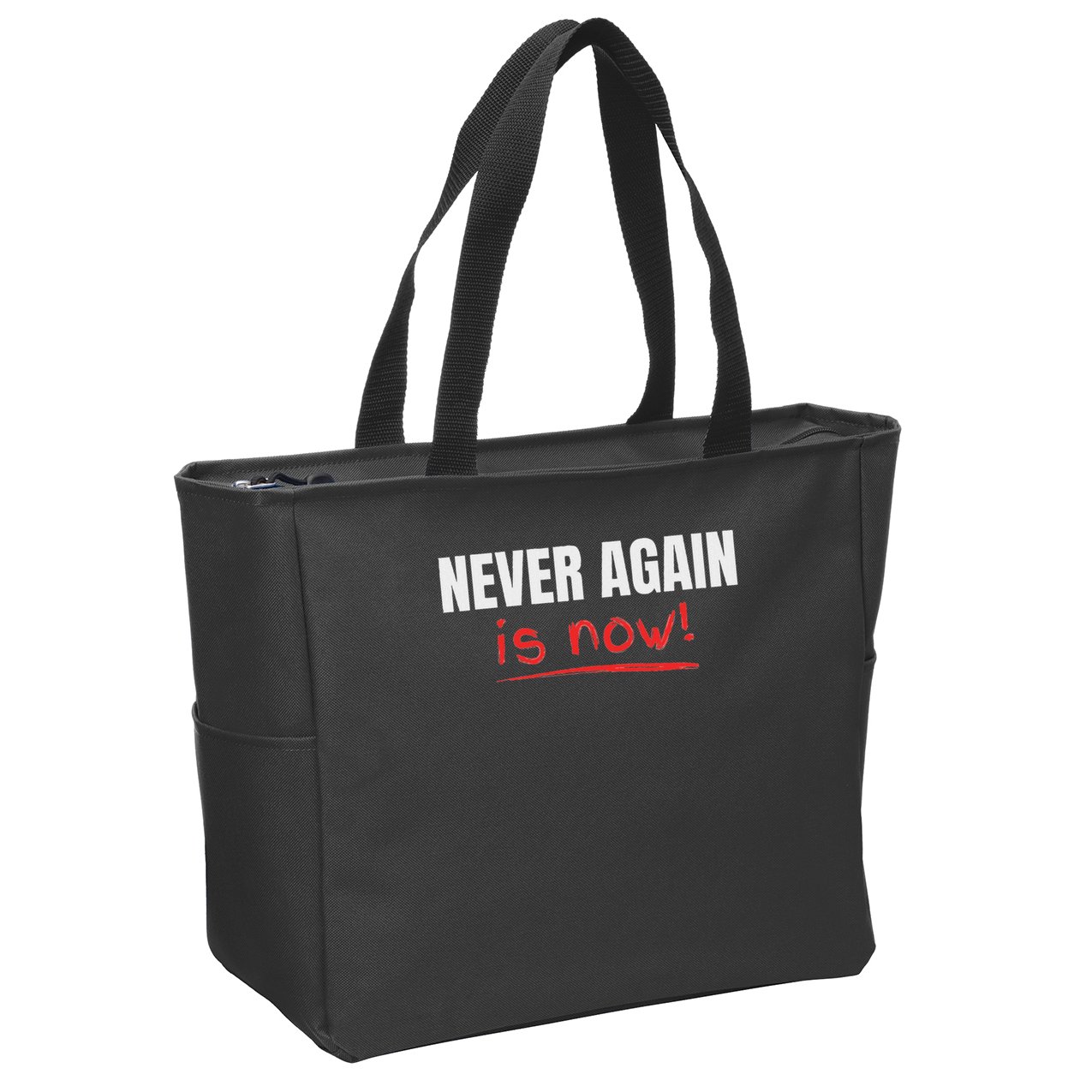 Never Again Is Now Zip Tote Bag