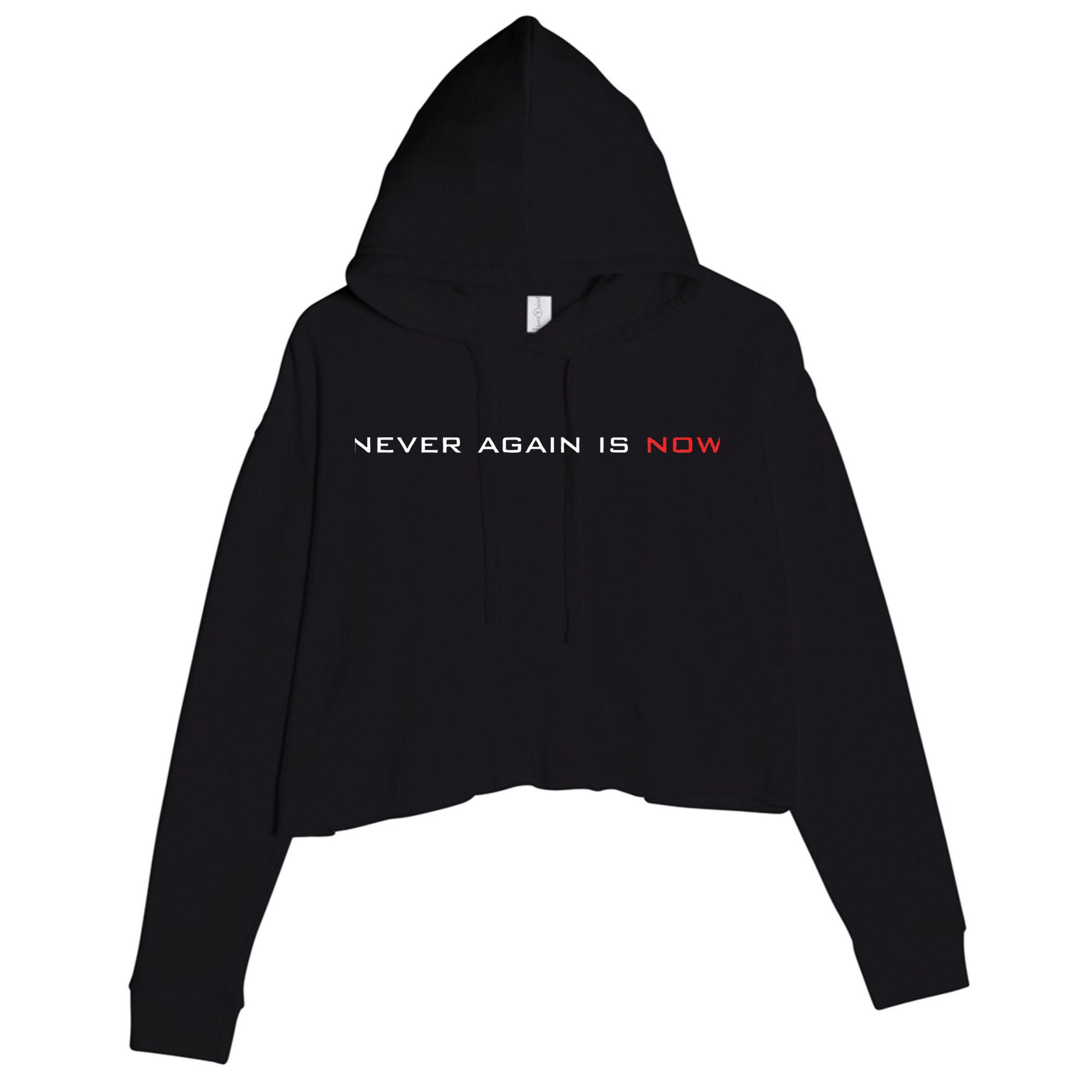Never Again Is Now Support For Jews And Israel Crop Fleece Hoodie
