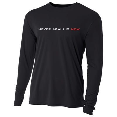 Never Again Is Now Support For Jews And Israel Cooling Performance Long Sleeve Crew