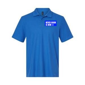 Never Again Is Now Jewish Israel Pride Am Yisrael Chai Softstyle Adult Sport Polo