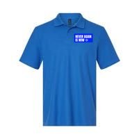 Never Again Is Now Jewish Israel Pride Am Yisrael Chai Softstyle Adult Sport Polo